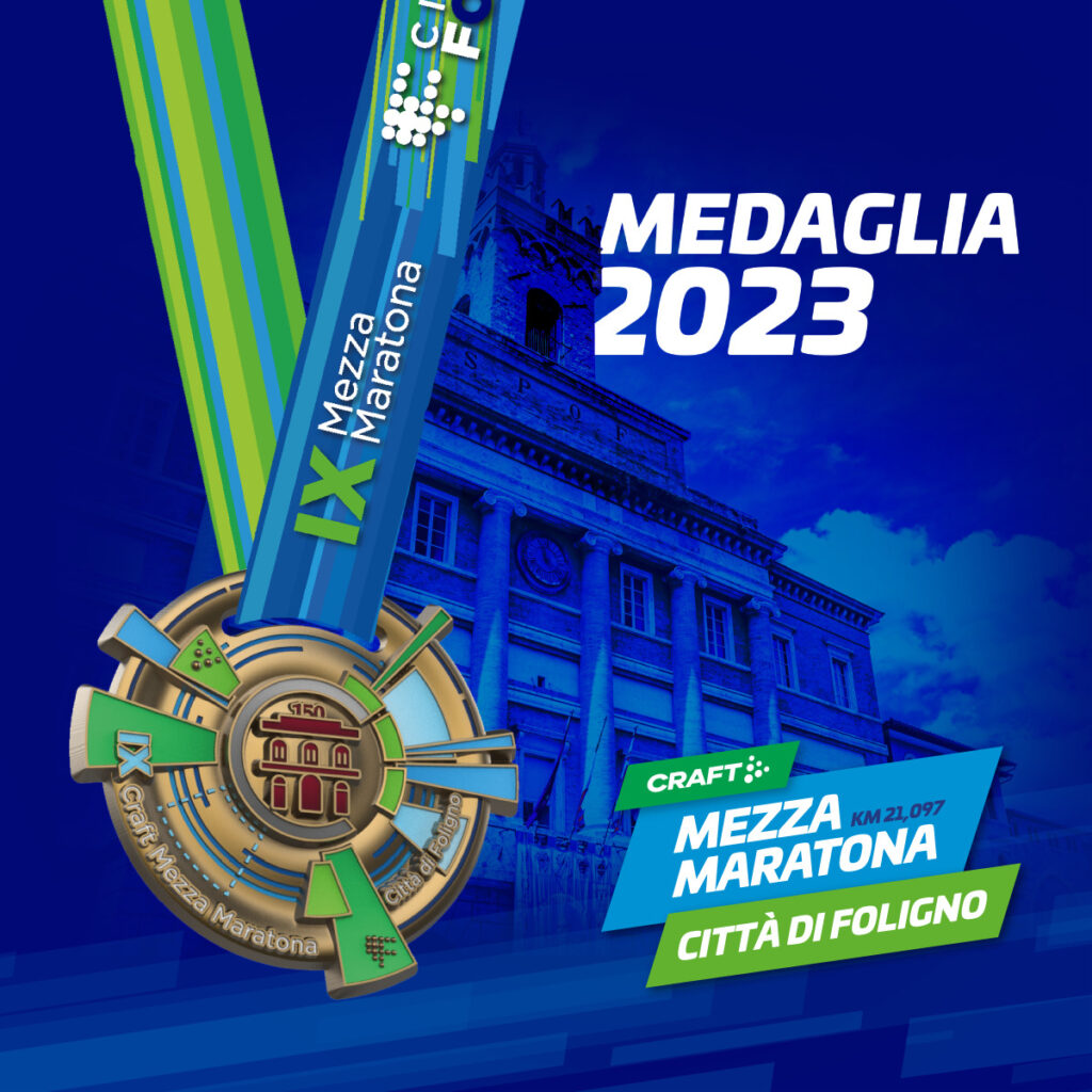 Una medaglia da collezione per la mezza maratona Città di Foligno 2023